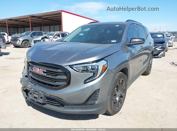3GKALMEV1LL283124 2020 GMC TERRAIN Gray Առջևի ձախ երեք քառորդ տեսարան