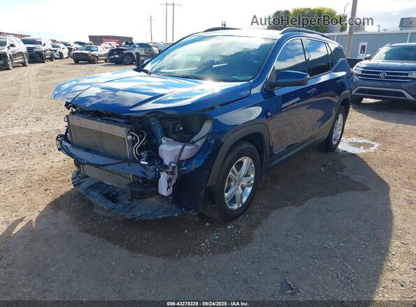 3GKALMEV3LL231249 2020 GMC TERRAIN Blue Vista tres cuartos delantera izquierda