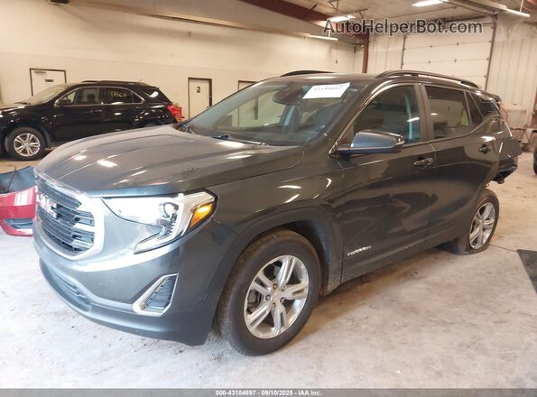 3GKALMEV8ML358354 2021 GMC TERRAIN Gray Przód lewy