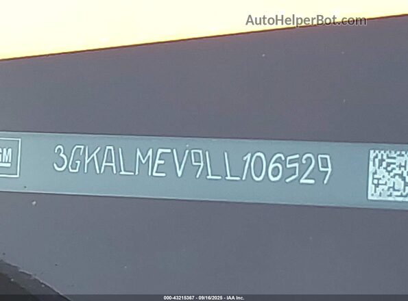 3GKALMEV9LL106529 2020 GMC TERRAIN Gray Вид підкапотного простору