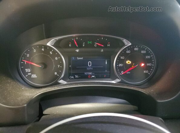 3GKALMEV9LL130636 2020 GMC TERRAIN White Вид щитка приладів