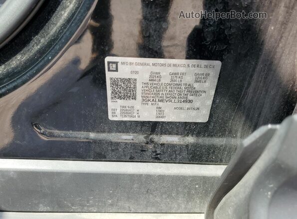 3GKALMEV9LL314930 2020 GMC TERRAIN Black Панорамний вид салону 360°