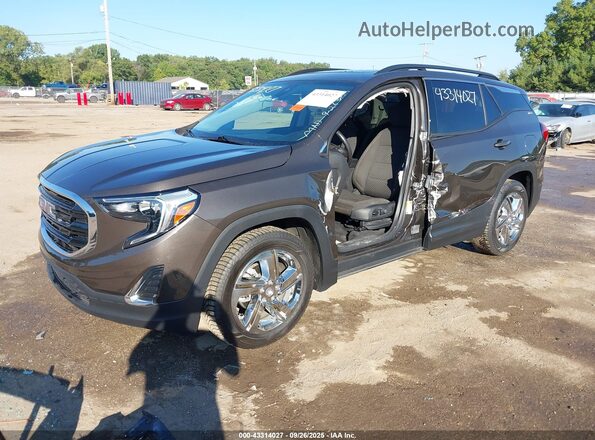 3GKALMEVXLL176752 2020 GMC TERRAIN Pewter Передняя левая четверть