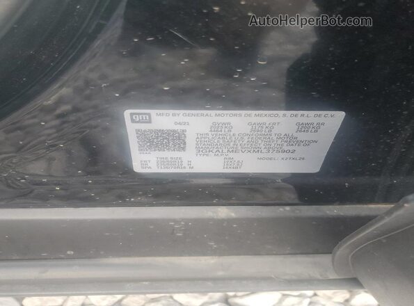 3GKALMEVXML375902 2021 GMC TERRAIN Black VIN sticker view