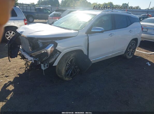 3GKALSEX8LL124459 2020 GMC TERRAIN White Առջևի ձախ երեք քառորդ տեսարան