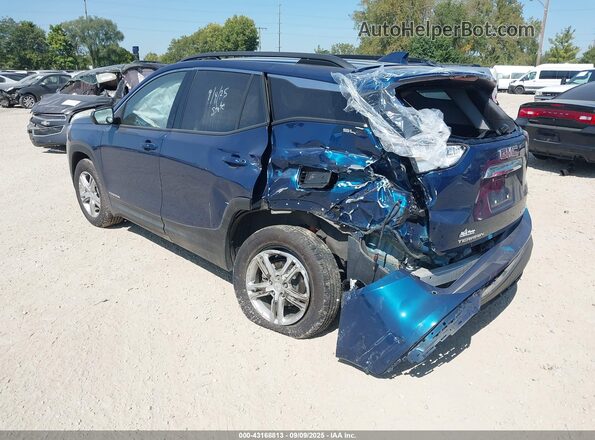 3GKALTEV6LL296137 2020 GMC TERRAIN Blue Trasero izquierdo
