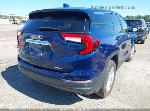 3GKALTEV7NL124783 2022 GMC TERRAIN Синий Задняя правая четверть