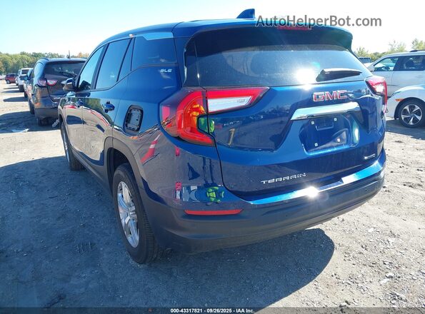 3GKALTEV7NL124783 2022 GMC TERRAIN Синий Задняя левая четверть