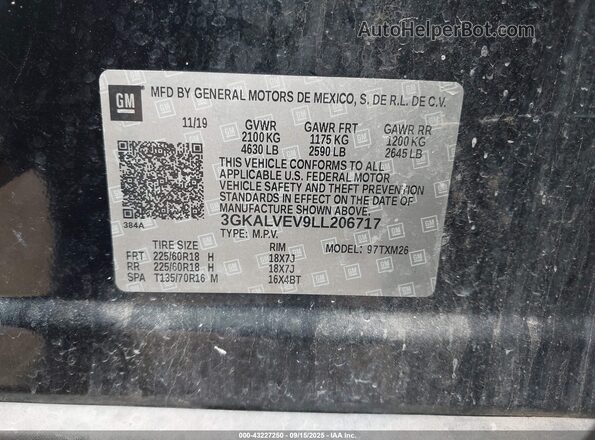 3GKALVEV9LL206717 2020 GMC TERRAIN Black Engine compartment view