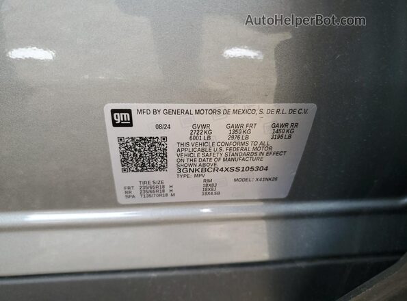 3GNKBCR4XSS105304 2025 CHEVROLET BLAZER Silver 
