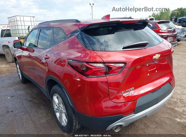 3GNKBCRS0MS505759 2021 CHEVROLET BLAZER Red Trasero izquierdo