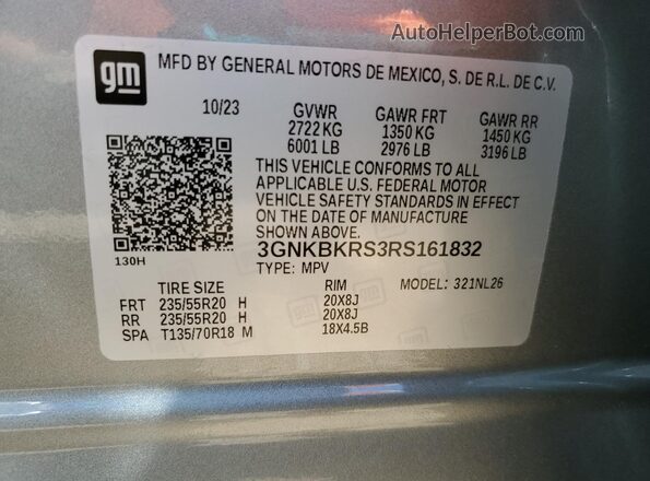 3GNKBKRS3RS161832 2024 CHEVROLET BLAZER Silver 