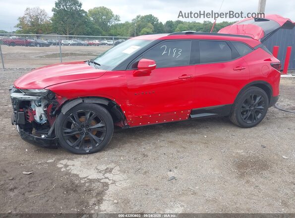 3GNKBKRSXLS642183 2020 CHEVROLET BLAZER Red Առջևի ձախ երեք քառորդ տեսարան