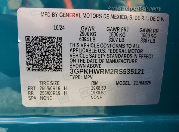 3GPKHWRM2RS535121 2024 HONDA PROLOGUE Green 