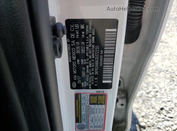 3KPA24AB4JE072155 2018 KIA RIO White 