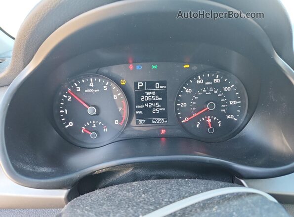 3KPA24AD3LE337510 2020 KIA RIO Silver Вид щитка приладів