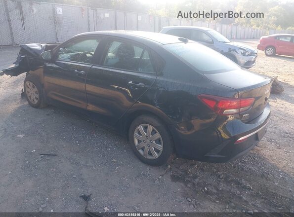 3KPA24AD4NE487953 2022 KIA RIO Black Trasero izquierdo