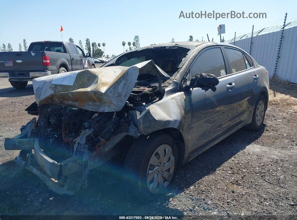 3KPA24AD5LE334253 2020 KIA RIO Gray Առջևի ձախ երեք քառորդ տեսարան