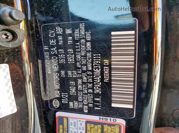 3KPA24ADXME379111 2021 KIA RIO Black 