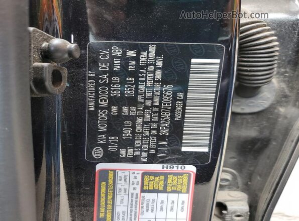 3KPA25AB7JE095676 2018 KIA RIO Black 