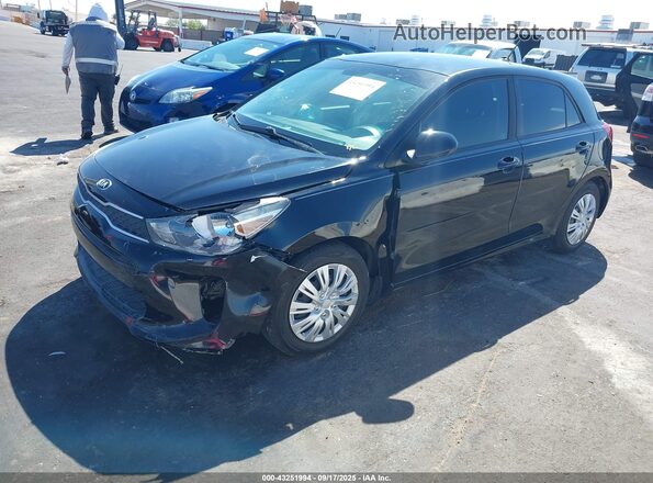 3KPA25AD9LE290277 2020 KIA RIO 5-DOOR Black წინა მარცხენა ხედი სამი მეოთხედიდან