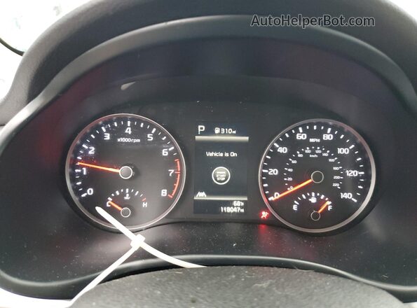 3KPA25ADXME380328 2021 KIA RIO Blue Vista del cuadro de instrumentos