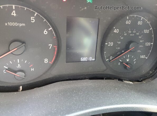 3KPC24A61ME132375 2021 HYUNDAI ACCENT Black Widok zestawu wskaźników