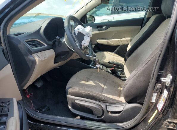 3KPC24A61ME132375 2021 HYUNDAI ACCENT Black Widok wnętrza z przodu
