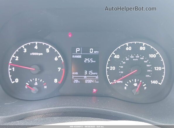3KPC24A62ME130568 2021 HYUNDAI ACCENT White Հետևի նստատեղերի տեսք