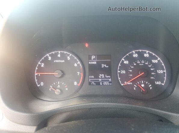 3KPC24A65ME131164 2021 HYUNDAI ACCENT White Vista del cuadro de instrumentos