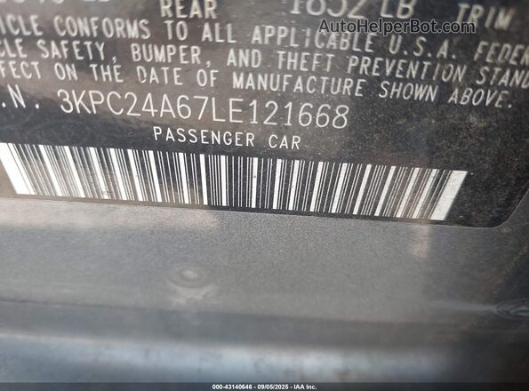 3KPC24A67LE121668 2020 HYUNDAI ACCENT Silver ძრავის განყოფილების ხედი