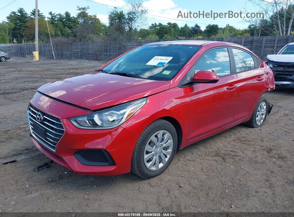 3KPC24A67ME136057 2021 HYUNDAI ACCENT Red Առջևի ձախ երեք քառորդ տեսարան