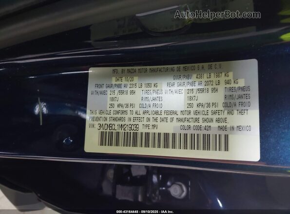 3MVDMBCL1MM219039 2021 MAZDA CX-30 Navy Вид підкапотного простору