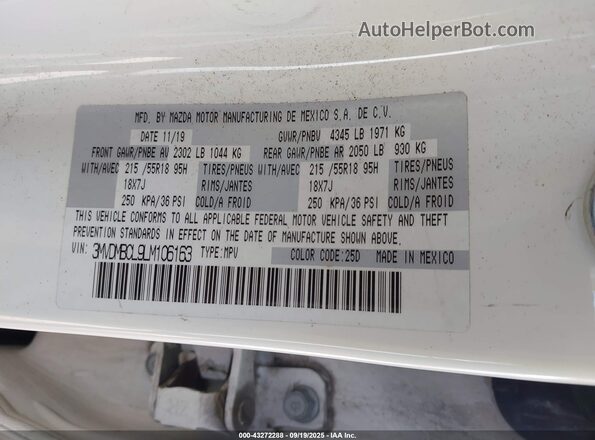 3MVDMBCL9LM106163 2020 MAZDA CX-30 Белый Вид подкапотного пространства