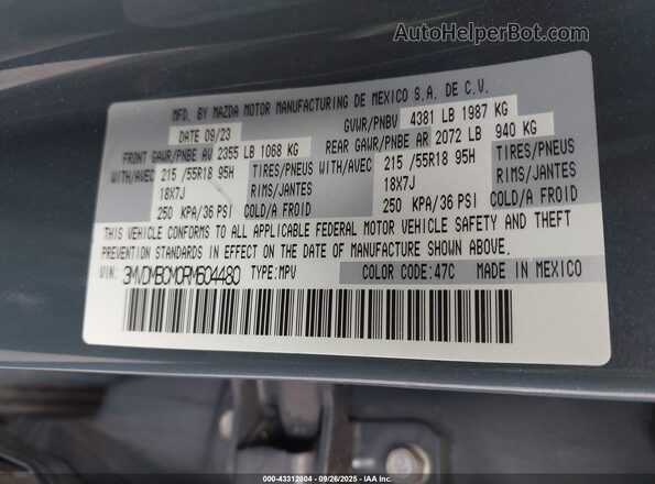 3MVDMBCM0RM604480 2024 MAZDA CX-30 Gray Engine compartment view