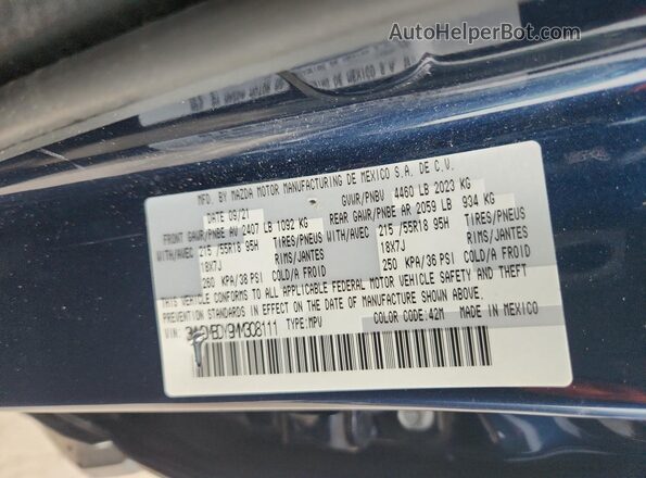 3MVDMBDY9MM308111 2021 MAZDA CX-30 Blue 