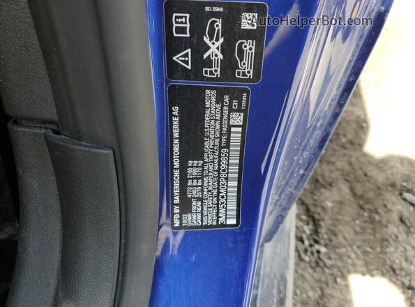 3MW53CM03P8C99859 2023 BMW M2 Blue Widok naklejki z numerem VIN