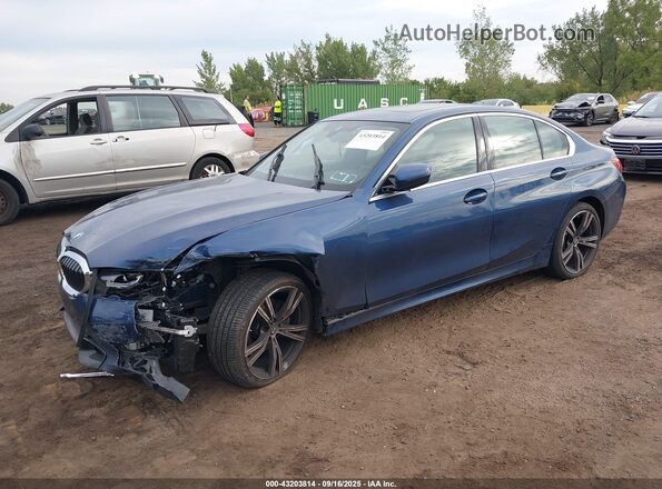 3MW5R1J02N8C29404 2022 BMW 3 SERIES Blue Przód lewy