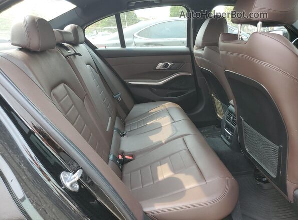 3MW5R7J07L8B08268 2020 BMW 3 SERIES Black უკანა სავარძლების ხედი