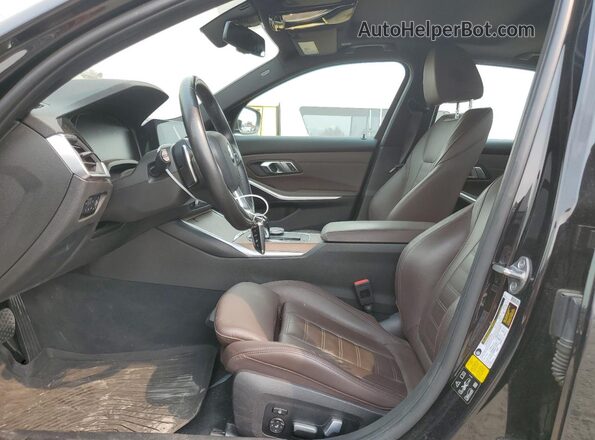 3MW5R7J07L8B08268 2020 BMW 3 SERIES Black წინა სალონის ხედი