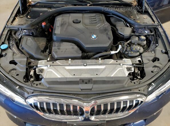 3MW5R7J09L8B26187 2020 BMW 3 SERIES Blue უკანა სალონის ხედი