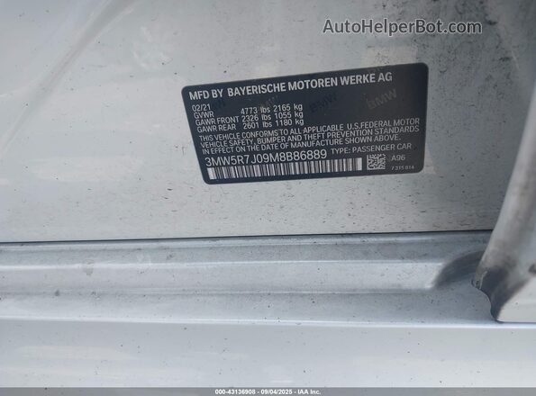 3MW5R7J09M8B86889 2021 BMW OTHER White 