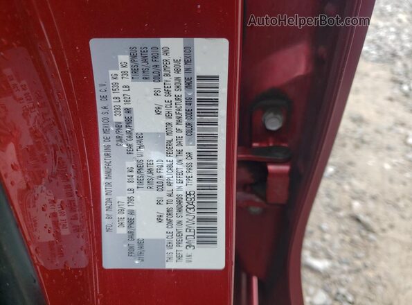3MYDLBYVXJY304935 2018 TOYOTA YARIS Красный 