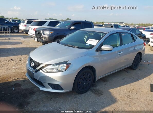 3N1AB7AP0HY207253 2017 NISSAN SENTRA Серебряный Передняя левая четверть