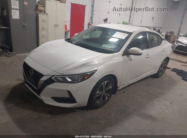 3N1AB8CV1MY206785 2021 NISSAN SENTRA White წინა მარცხენა ხედი სამი მეოთხედიდან