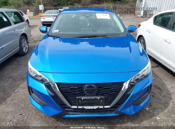 3N1AB8CV2LY285317 2020 NISSAN SENTRA Blue Instrument cluster view