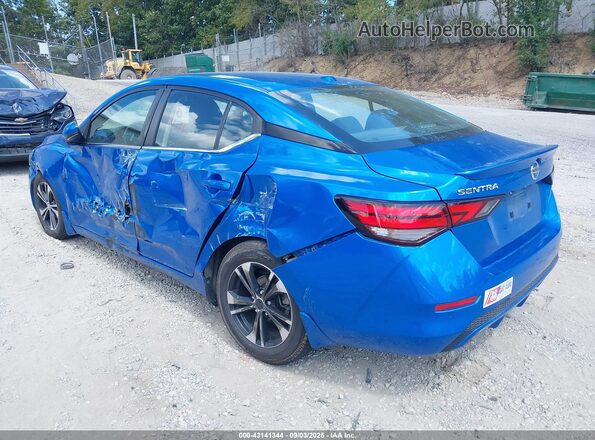 3N1AB8CV4LY223708 2020 NISSAN SENTRA Синий Задняя левая четверть