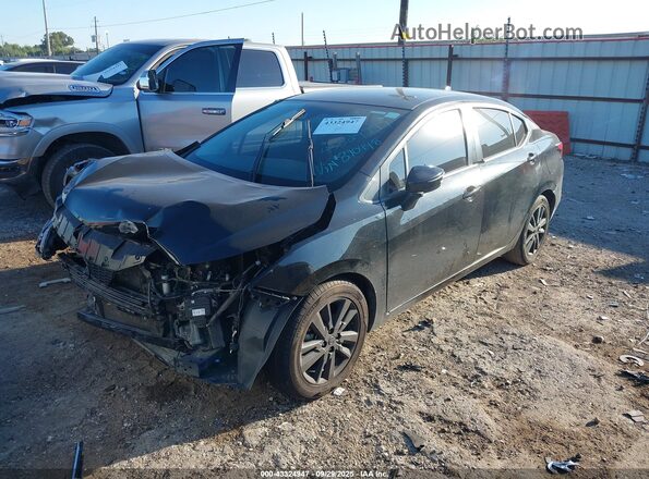 3N1CN8EV2ML890448 2021 NISSAN VERSA Black წინა მარცხენა ხედი სამი მეოთხედიდან