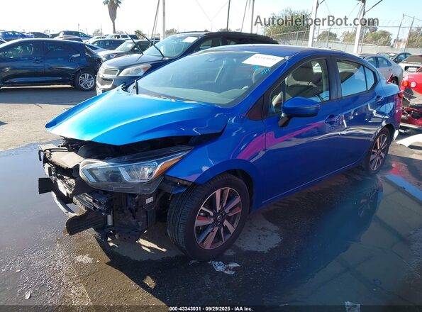 3N1CN8EV3LL863631 2020 NISSAN VERSA Blue Передня ліва чверть
