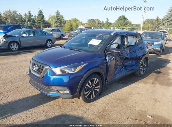 3N1CP5CU5KL496085 2019 NISSAN KICKS Blue Առջևի ձախ երեք քառորդ տեսարան